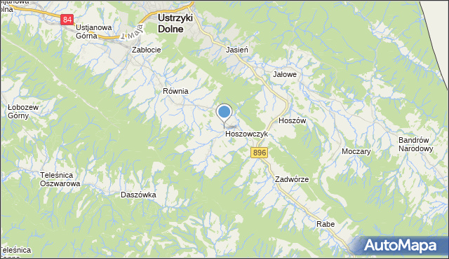 mapa Hoszowczyk, Hoszowczyk na mapie Targeo